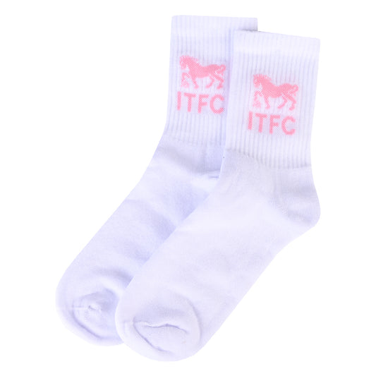 Womens Pink Horse Sport Socks