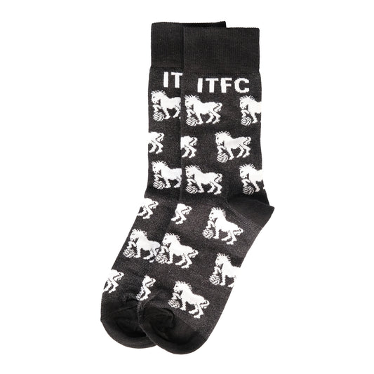 Adult Black Suffolk Punch Socks