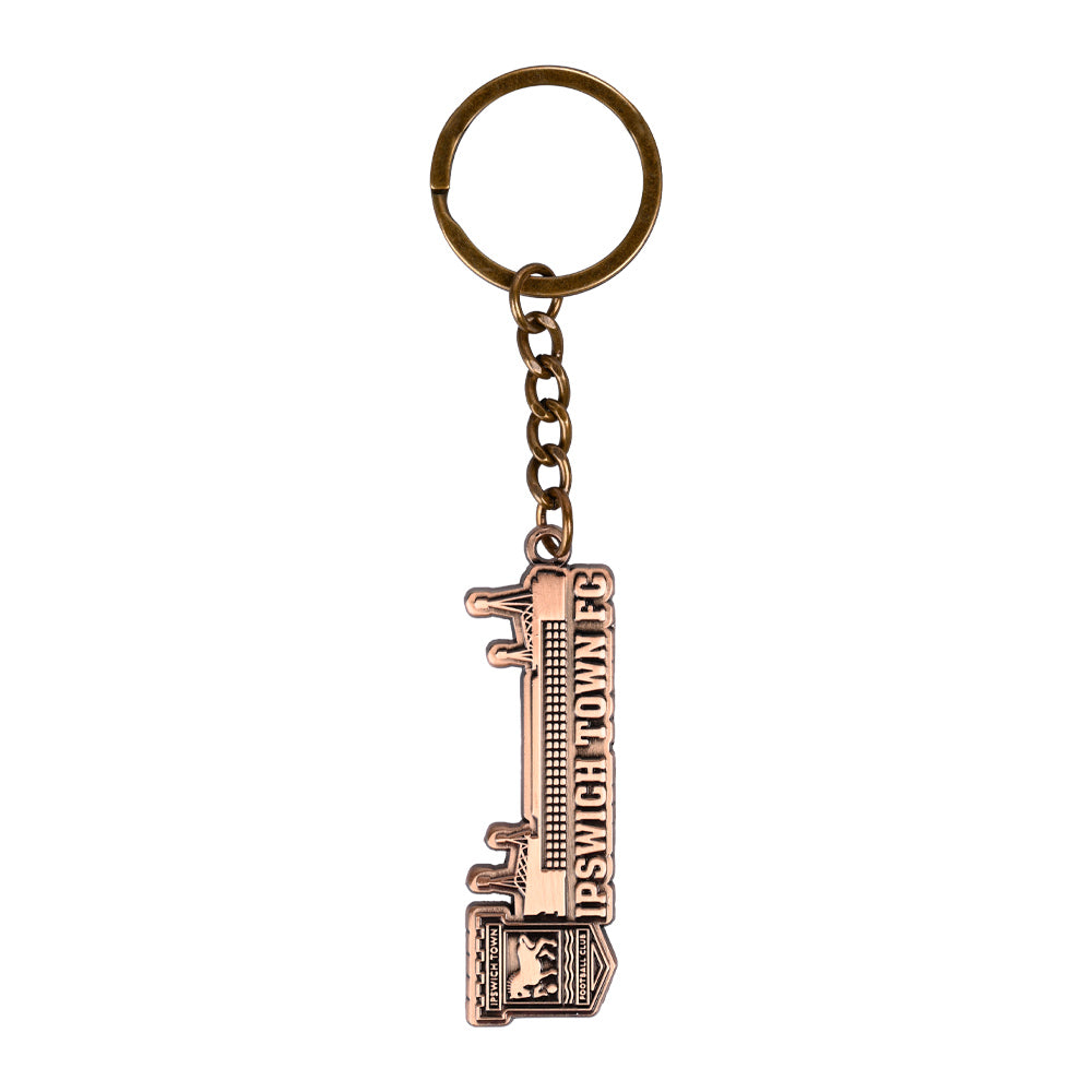 Antique Gold Portman Road Keyring