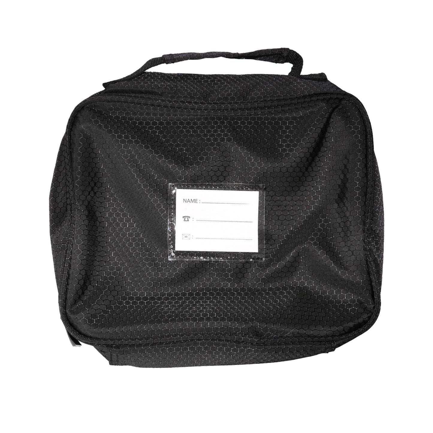 Black Honeycomb Lunch Bag