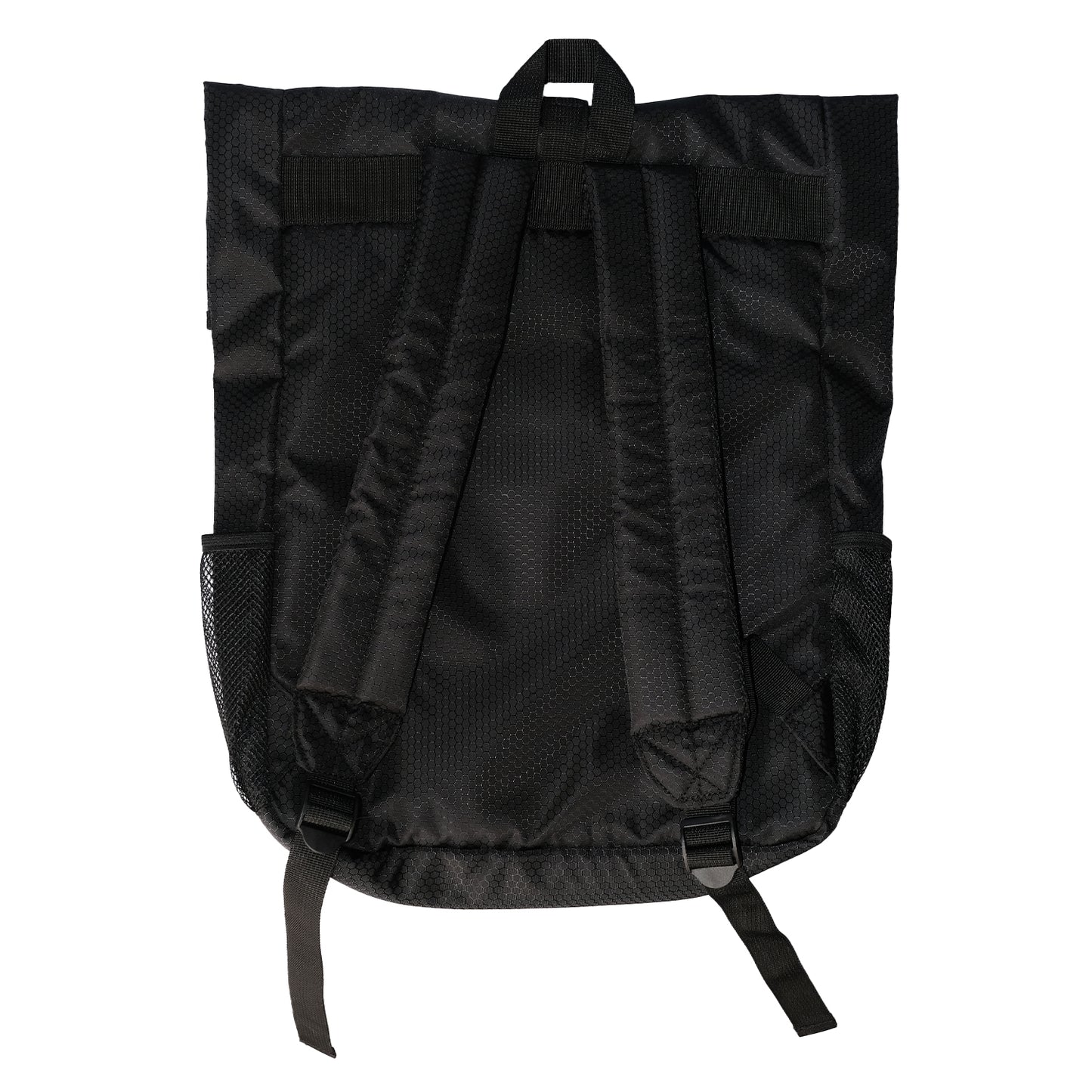 Black Honeycomb Roll Top Backpack