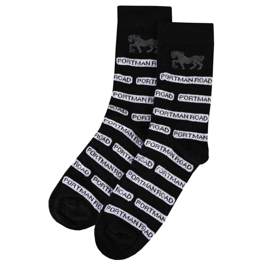 Adult Black Portman Road Socks