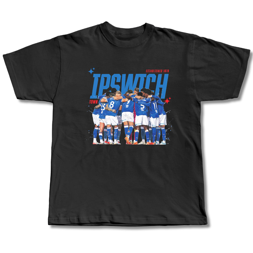 Town Huddle Black Tee Junior