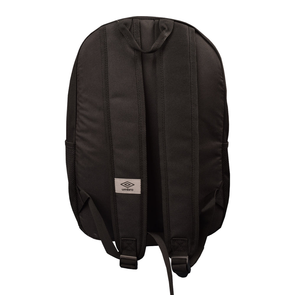 A black outlet backpack