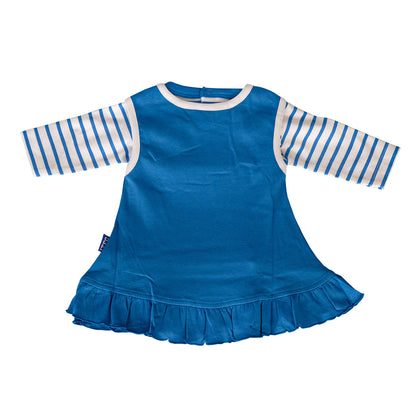 Blue Pinney Dress & T-shirt Set Blue