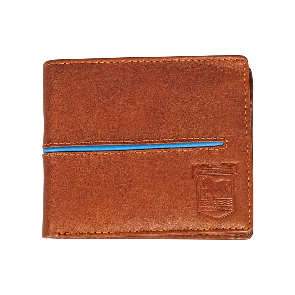 Blue Stripe Leather Wallet