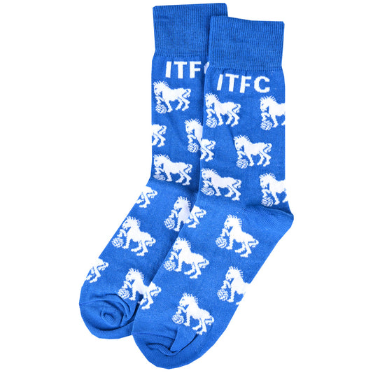 Adult Blue Suffolk Punch Socks