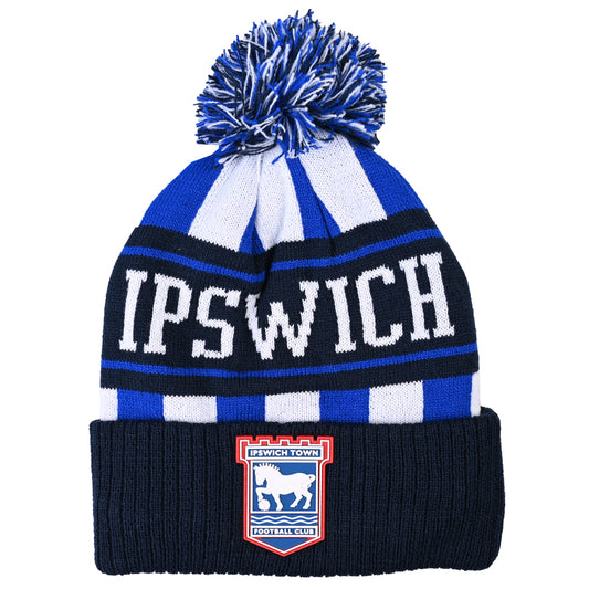Blue/White Stripe Bobble Junior