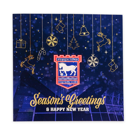 Blue/Gold Christmas Card