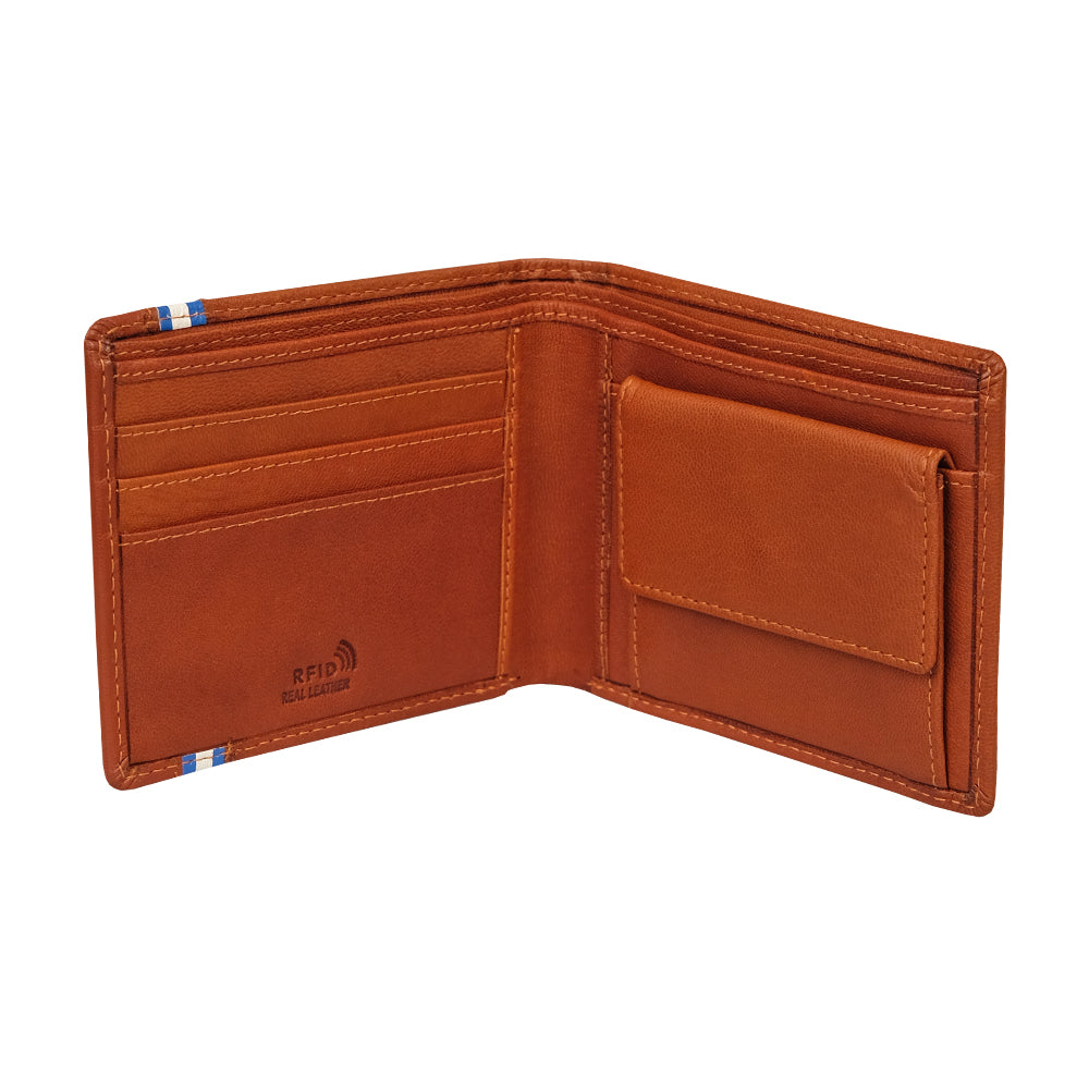 Brown Leather Crest Wallet