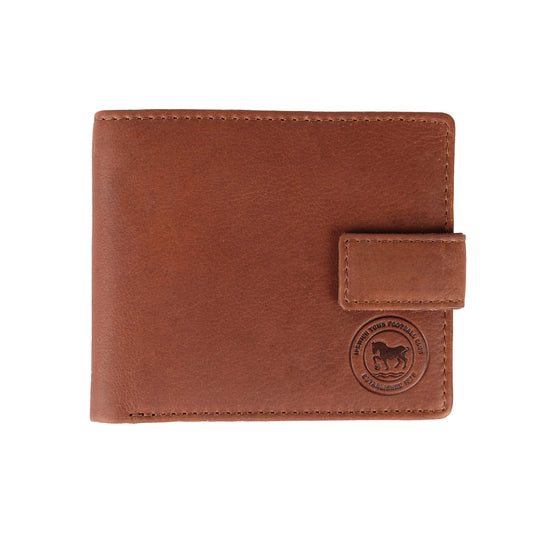 Brown Leather Logo Bifold Wallet