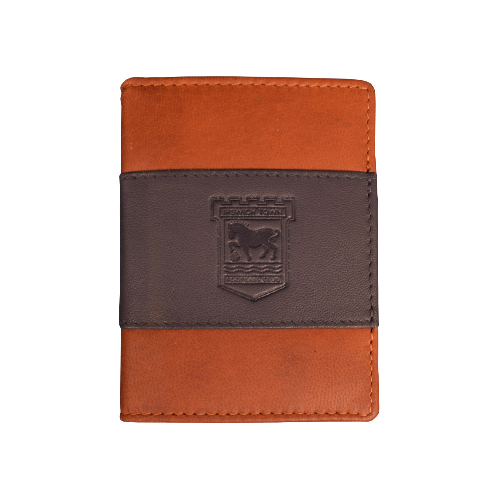 Brown Texan Leather Card Wallet