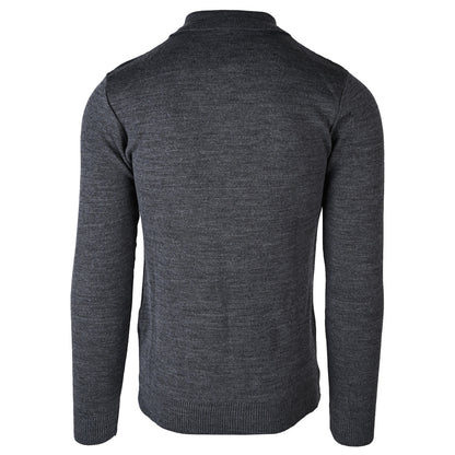 Anthracite Knitted Long Sleeve Polo