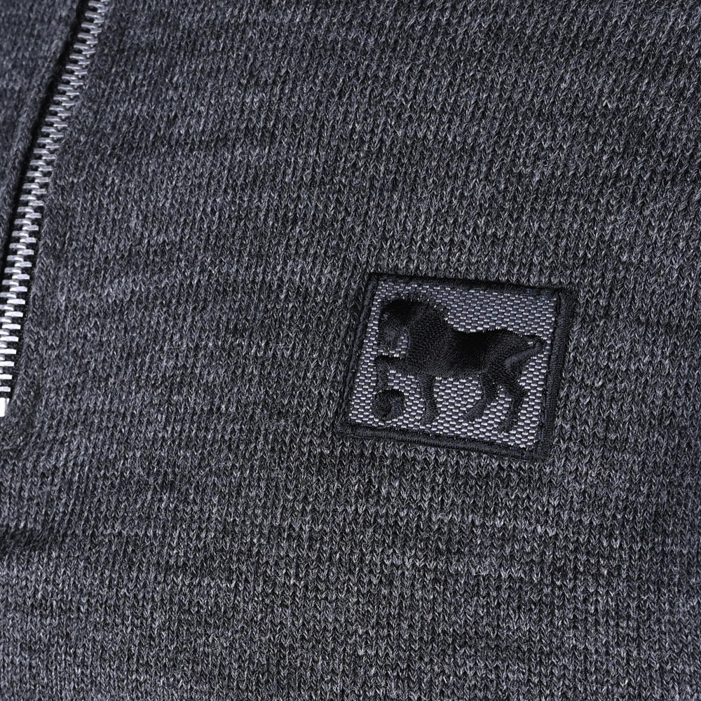 Anthracite Knitted 1/4 Zip Sweater