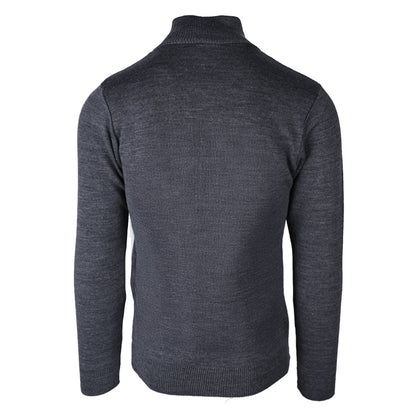 Anthracite Knitted 1/4 Zip Sweater