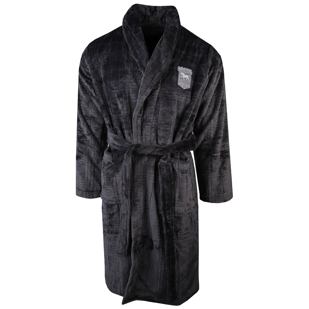 Charcoal Pattern Fleece Robe