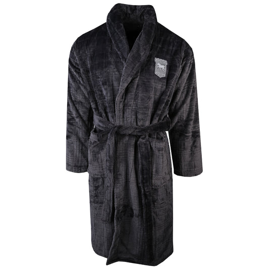 Charcoal Pattern Fleece Robe