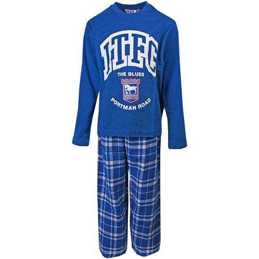 Royal & White Checkered PJ Set