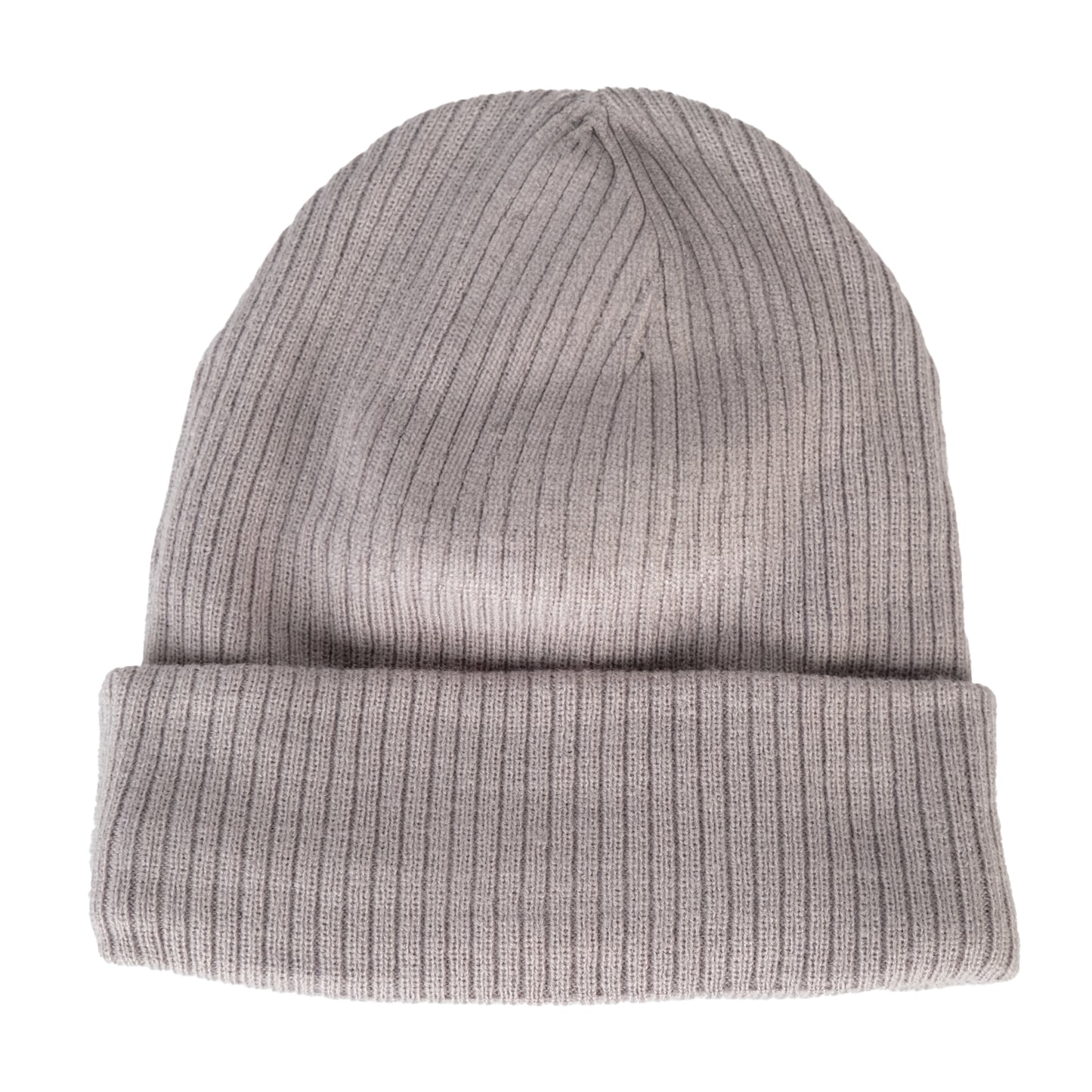 Grey Cuff Patch Beanie Adult