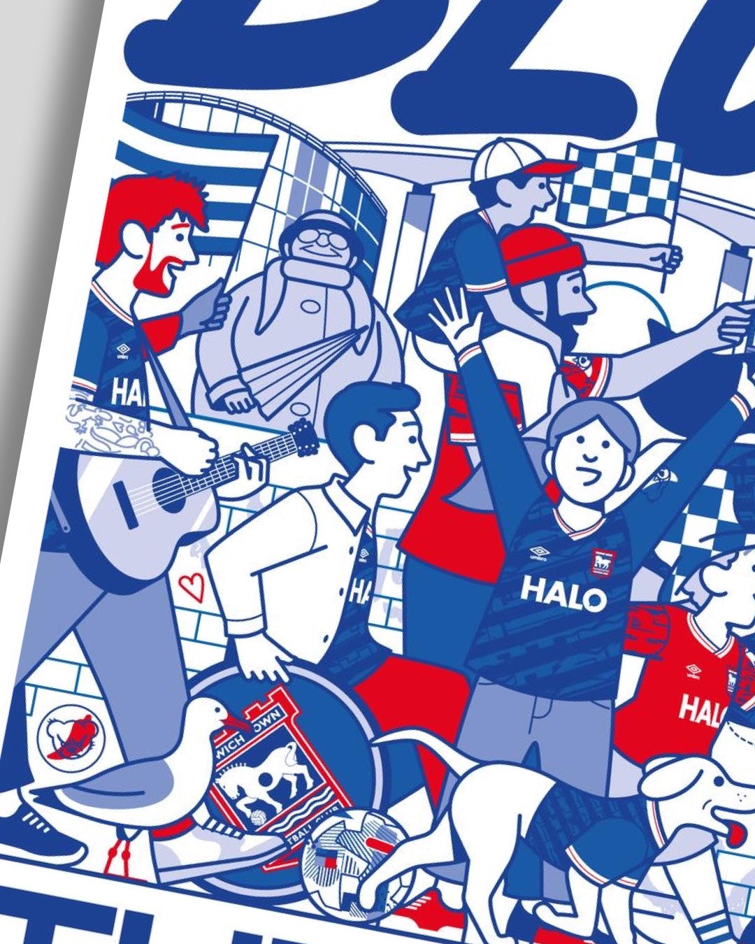 Call Me Ted - Blue Through & Through A3 Print