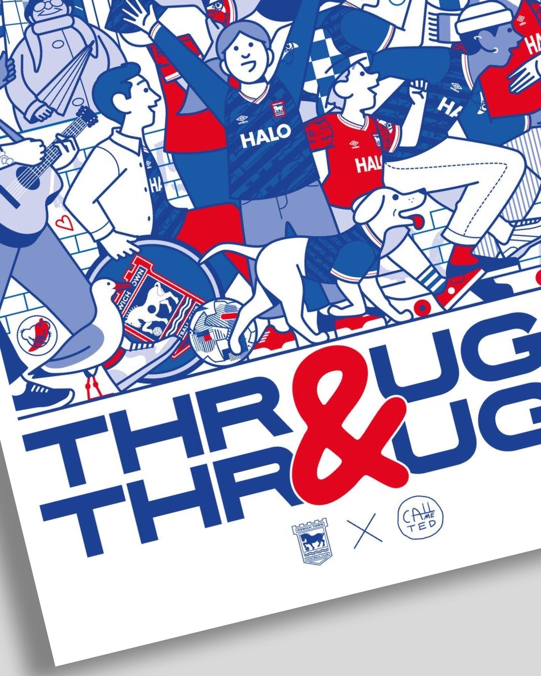 Call Me Ted - Blue Through & Through A3 Print