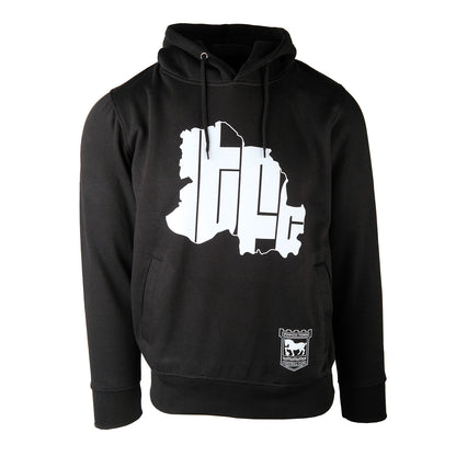 Ipswich Outline Black Hoody