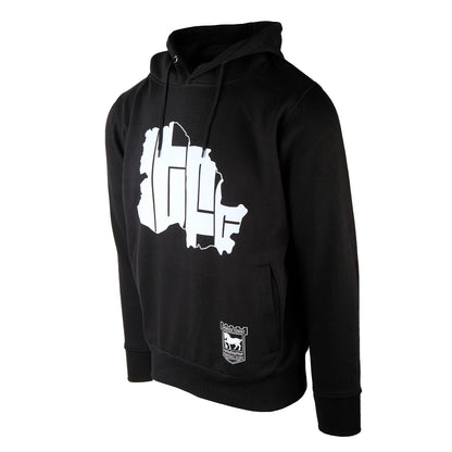 Ipswich Outline Black Hoody