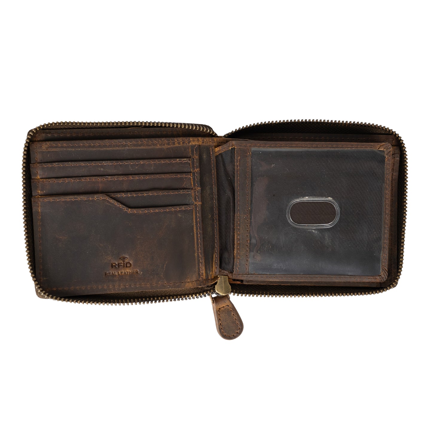 ITFC Hunter Leather Zip Around Wallet