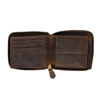 ITFC Hunter Leather Zip Around Wallet