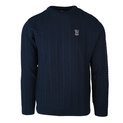 Navy Cable Knit Sweater