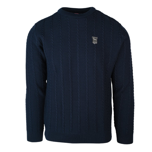Navy Cable Knit Sweater