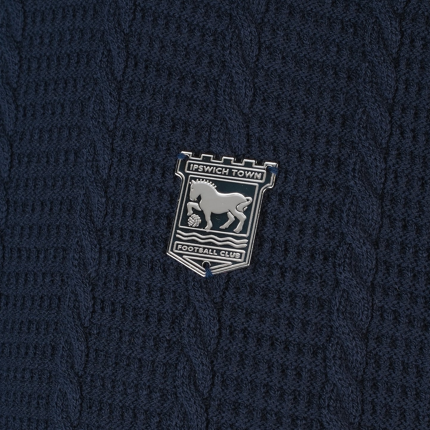 Navy Cable Knit 1/4 Zip Sweater