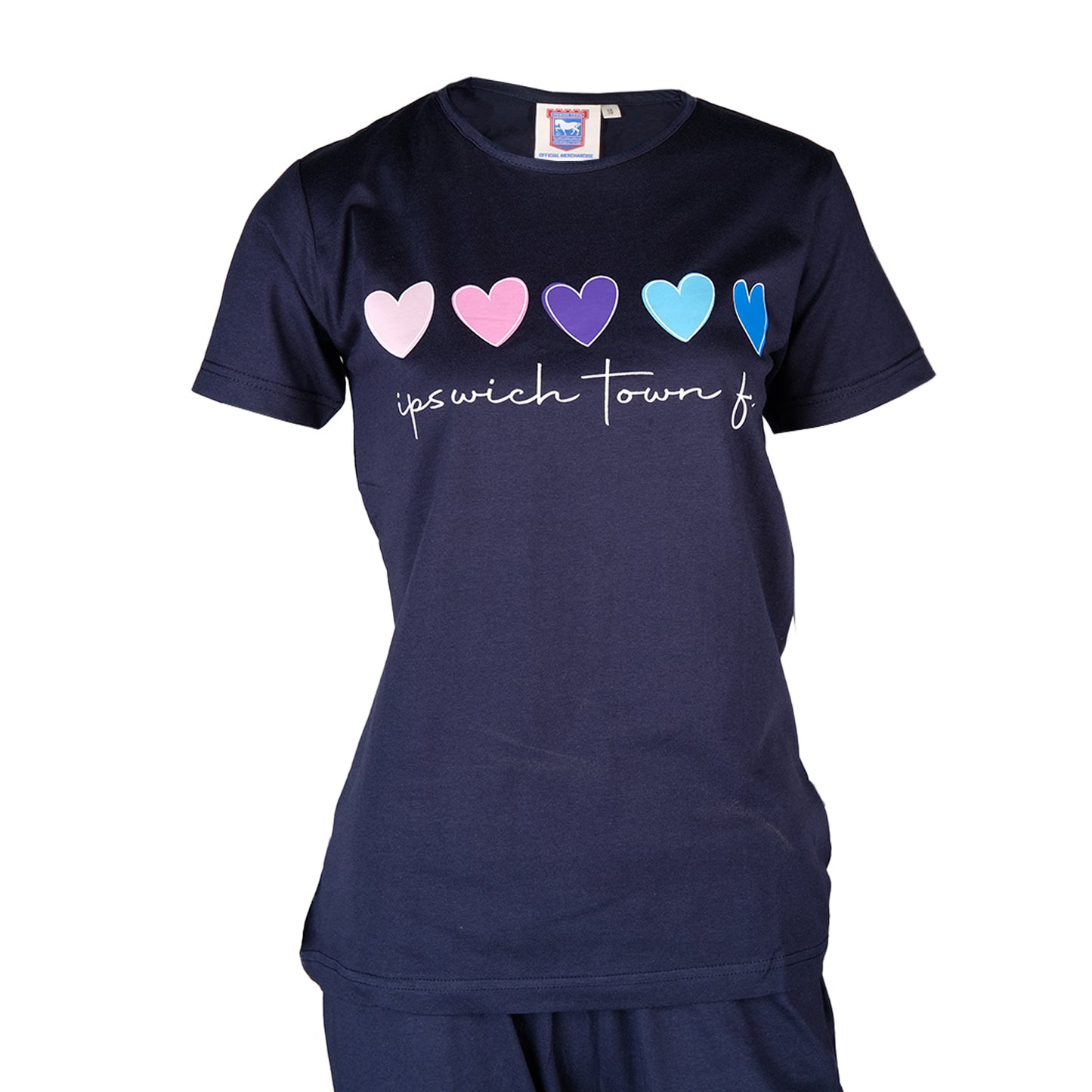 Ipswich Town Hearts PJ Set Ladies Navy