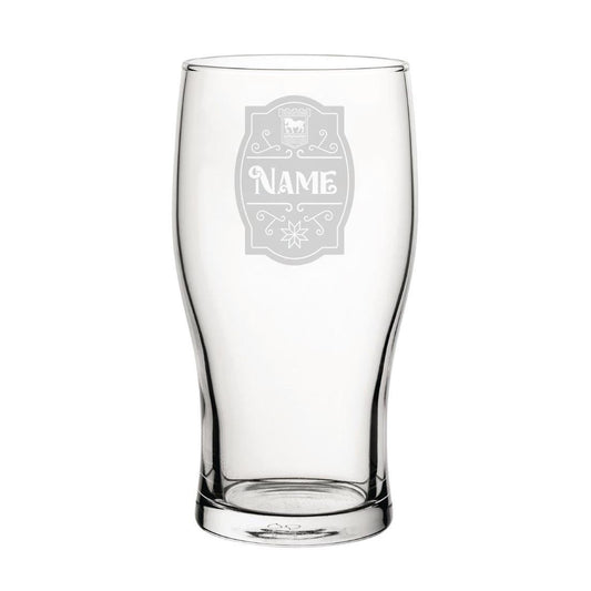 ITFC Christmas Stamp Pint Glass Personalised