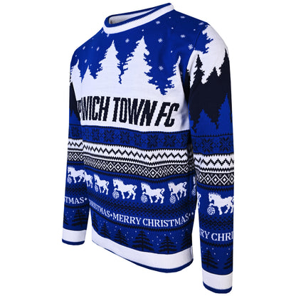 Ipswich Town Jacquard Christmas Jumper Junior