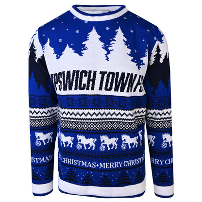 Ipswich Town Jacquard Christmas Jumper Junior