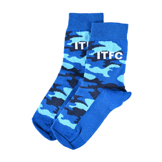 Junior Blue Camo Socks
