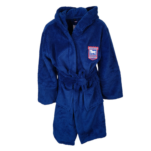 Junior Royal Crest Fleece Robe Royal