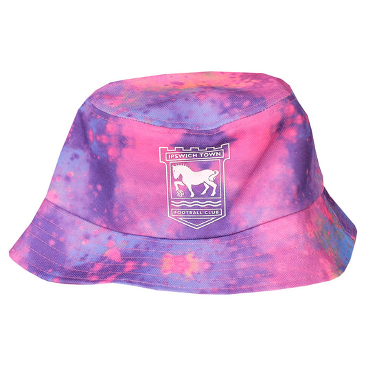 Junior Reversible Pink Tye Dye Bucket Hat