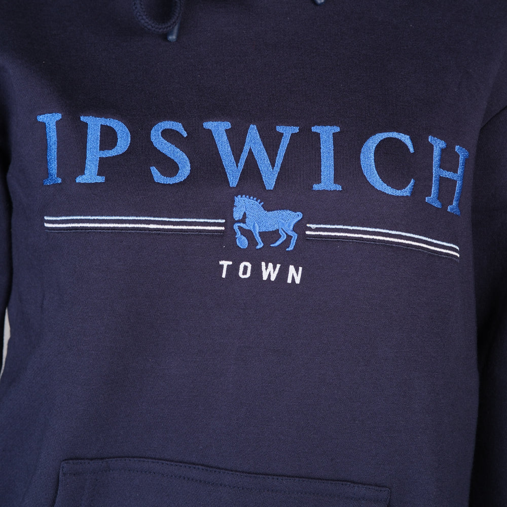 Navy Melton Hoody Ladies