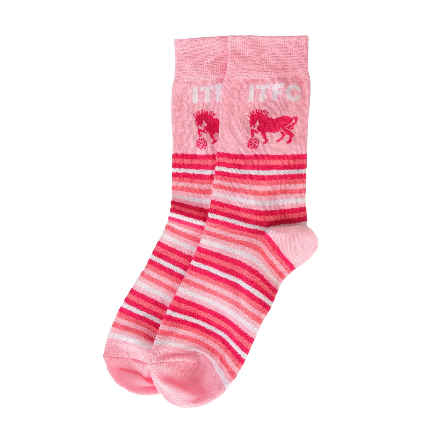 Ladies Pink Stripe Socks