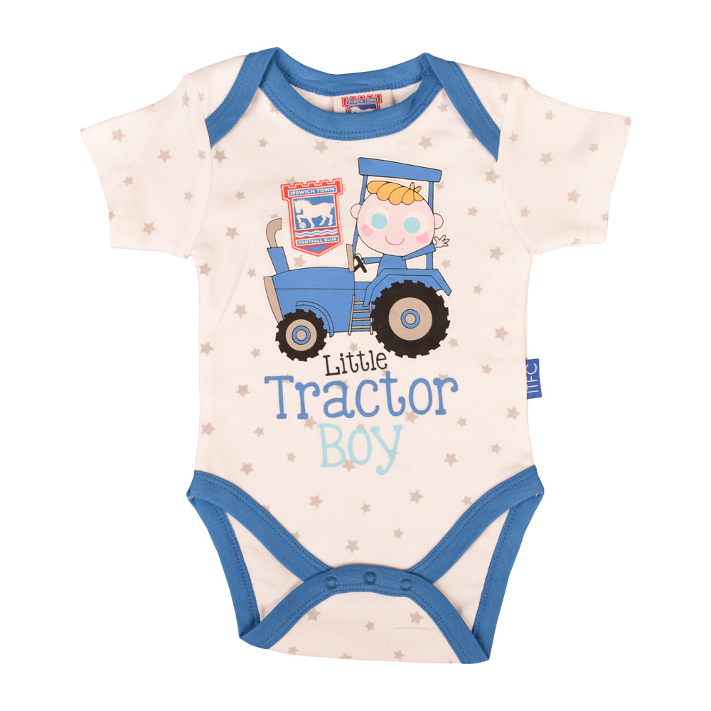 2pk Little Tractor Boy Bodysuits