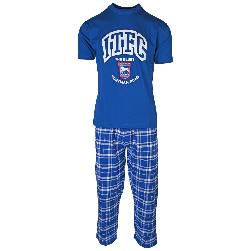Royal & White Checkered PJ Set