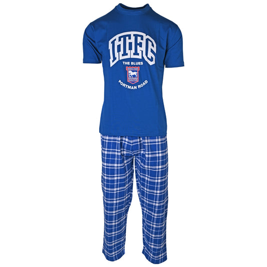 Royal & White Checkered PJ Set