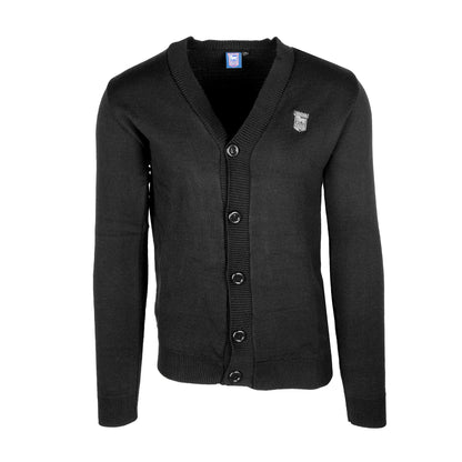 Black Metal Crest Cardigan