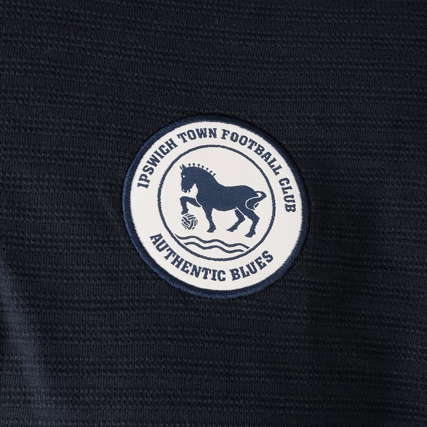 Navy/White Stripes Logo Polo