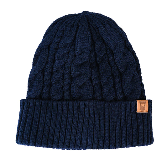 Navy Cable Beanie Adult
