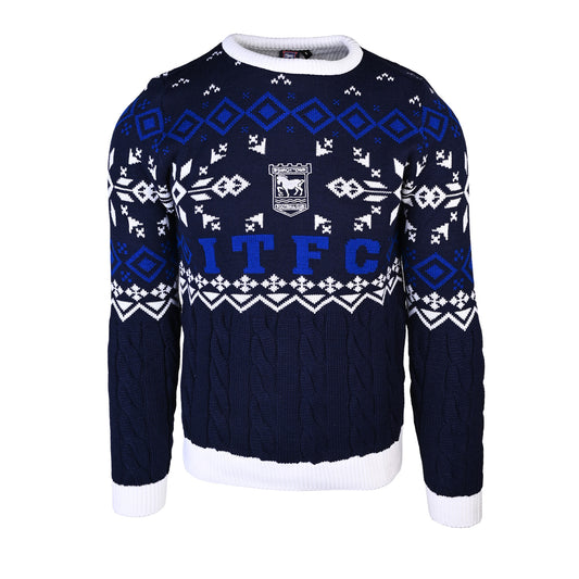 Navy Cable Christmas Jumper
