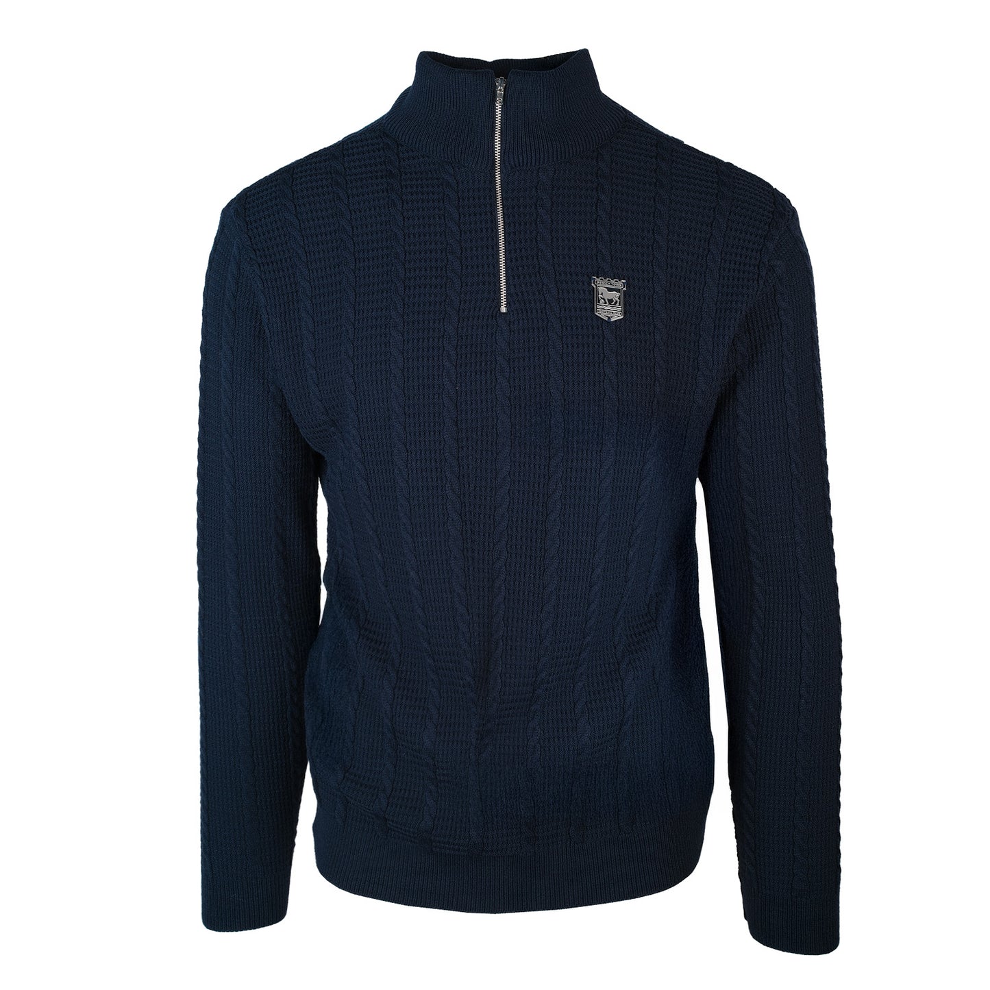 Navy Cable Knit 1/4 Zip Sweater