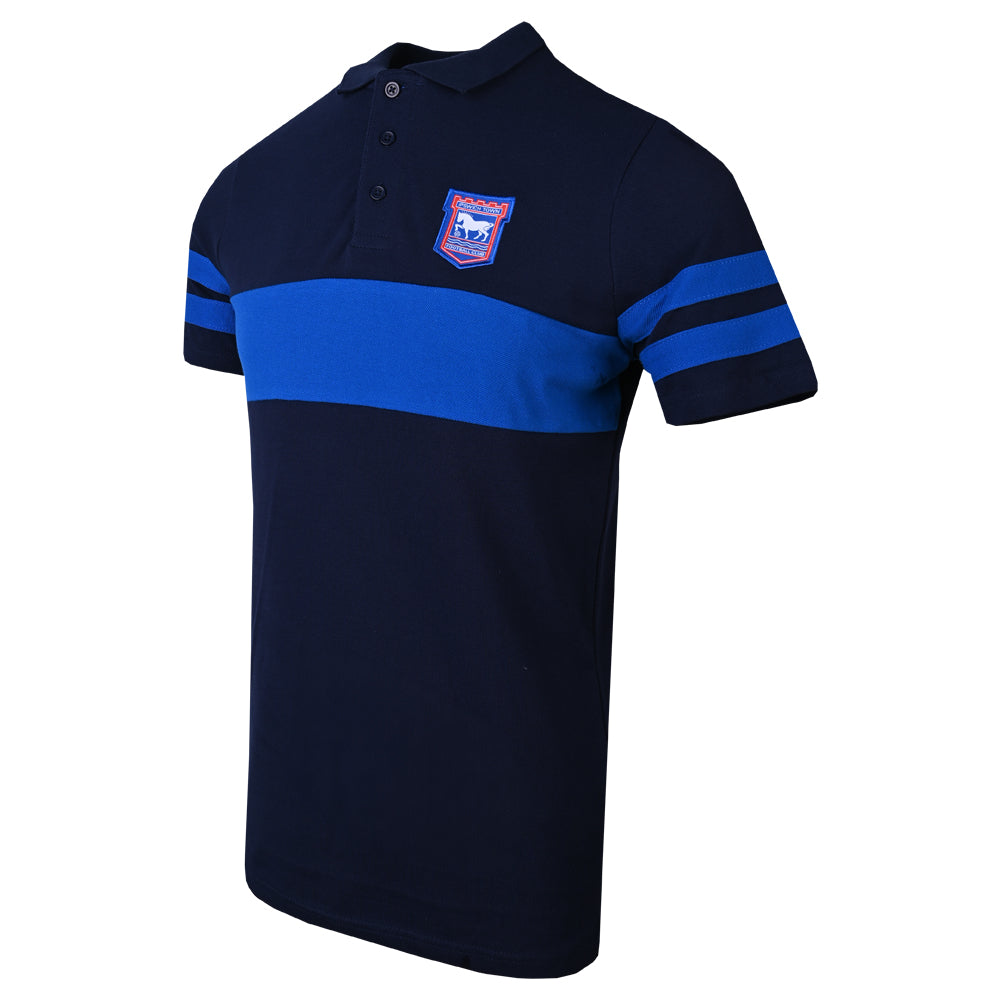 Navy Core Sleeve Panel Polo